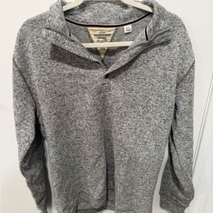 Weatherproof Men's Heathered Gray Zip-Up Sweater